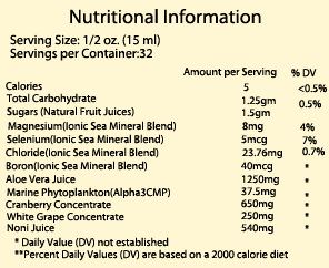 Frequensea Nutritional Information